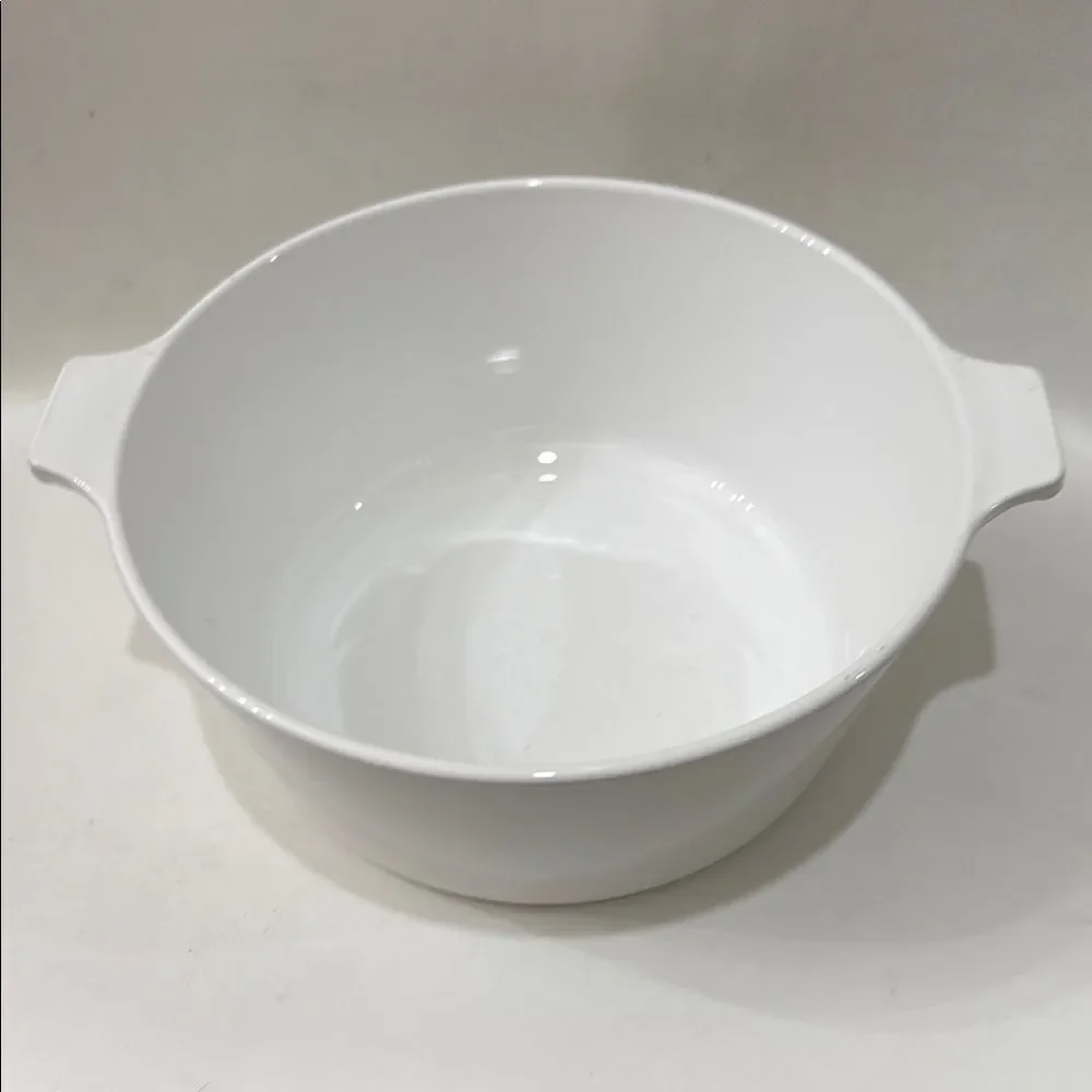 Corningware White Ceramic Bakeware Serving 2 1/2 Quart 8 1/2 Round 3 1/2  In Ta
